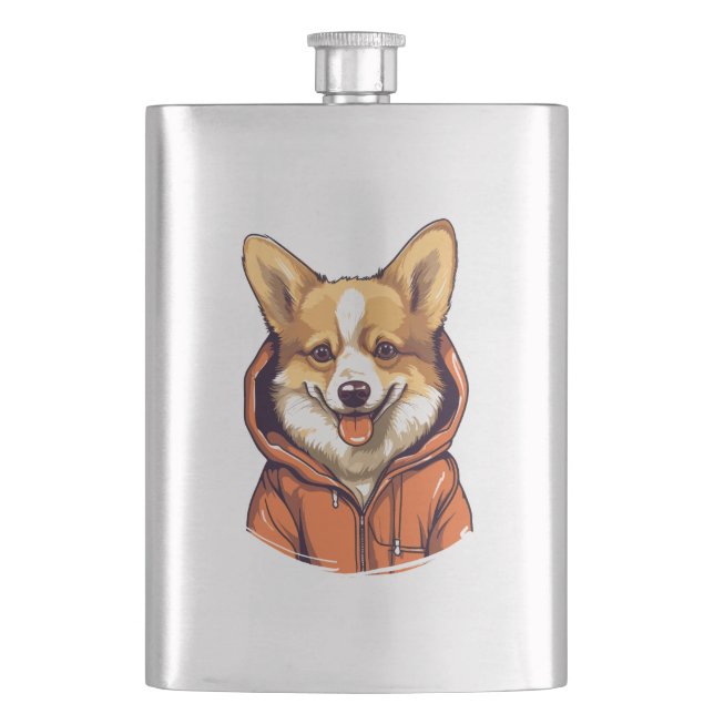 Cantil Corgi Engraçado Vestindo Moletom (Frente)