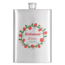 Cantil coroa verde vermelha cir adicionar nome bridesmaid