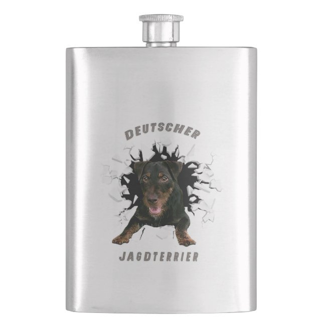 Cantil Cortar Terrier alemão (Jagdterrier) Flask (Frente)