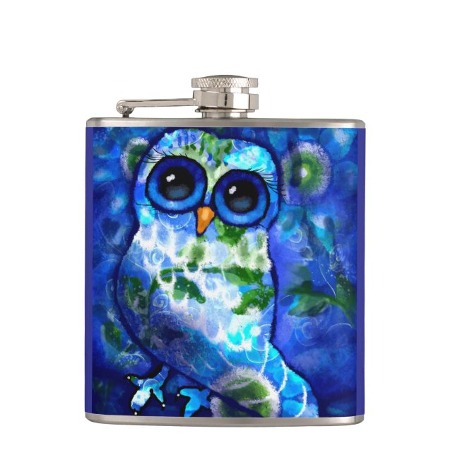 Cantil Coruja-Abstrato espiralada azul-esbranquiçada (Frente)