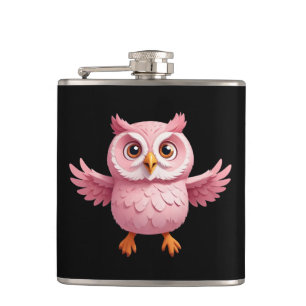 Cantil Coruja Feliz Brincadeira Saltando Na Floresta Aére