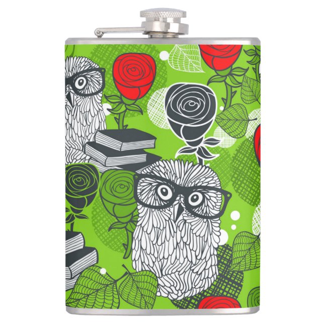 Cantil Coruja nas rosas vermelhas (Frente)