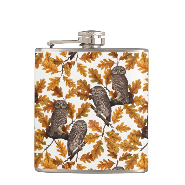 Cantil Corujas de outono com algodão branco (Frente)