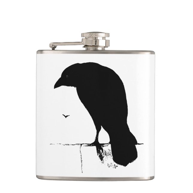 Cantil Corvo retro dos corvos do gótico da silhueta do (Frente)