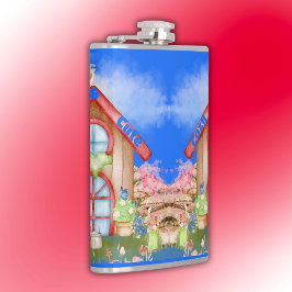 Cantil Cottagecore Cozy & Bonito colorido em azul |