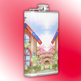 Cantil Cottagecore Cozy e Bonito colorido em branco |