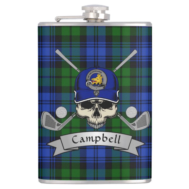 Cantil Crachá Campbell & Tartan - Golfe Personalizado do  (Frente)