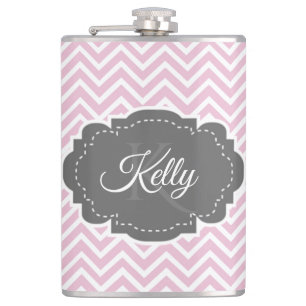 Cantil Crachá Personalizado do Chevron Rosa