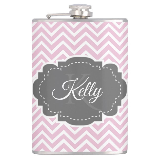 Cantil Crachá Personalizado do Chevron Rosa (Frente)