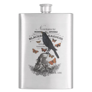 Cantil crânio e corvo de halloween