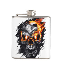 Cantil Crânio flamejante - Arte nº 1 do Engravamento de M