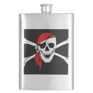 Cantil Crânio Pirata e ossos cruzados