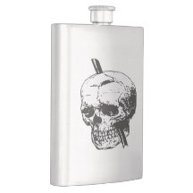 Crânio preto e branco com vetor de ferro violento