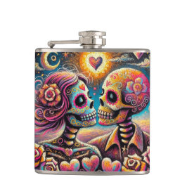 Cantil Crânios de Açúcar no Amor Pastel de Giz Impression