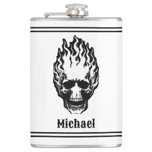 Cantil Cránios Flamejantes Personalizados