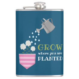 Cantil Cresça onde você é plantado, inspiração no bolso