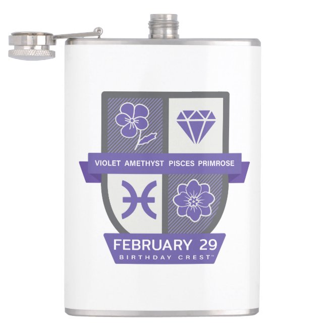 Cantil Crest™ de Aniversário de Peixes para 19-29 de Feve (Aberto)