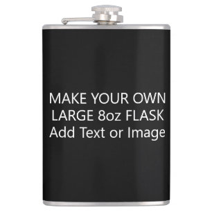 Cantil Crie seu próprio texto ou foto grande 8oz