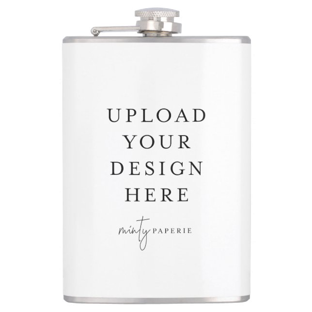 Cantil Crie Seu Próprio Vinil Envolvido 8oz. Metal (Frente)