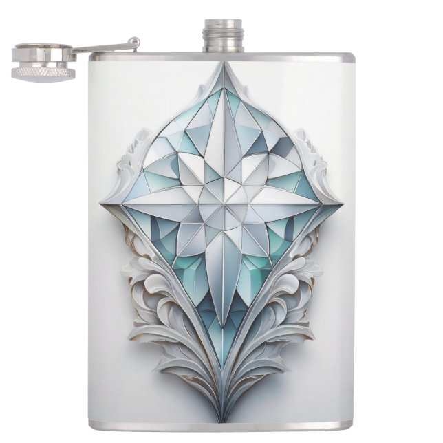 Cantil Cruz decorativa geométrica azul (Aberto)