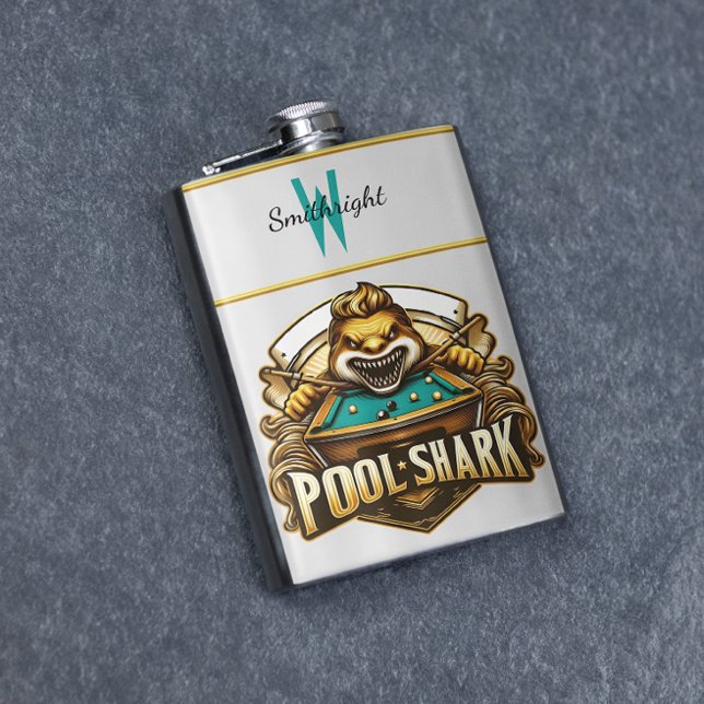 Cantil Cue Master: Logotipo do Shark de Piscina (Criador carregado)