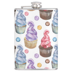 Cantil Cupcakes de aquarela coloridos