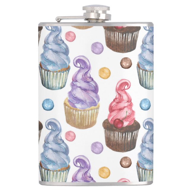 Cantil Cupcakes de aquarela coloridos (Frente)