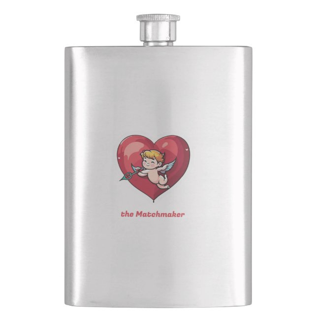 Cantil Cupido no Coração Vermelho (Frente)