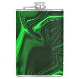 Cantil Curves and folds green nickeled on dark background