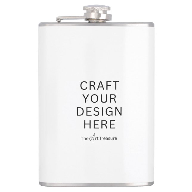 Cantil Custom Printed 8 oz Flask  –Upload Your Own Design (Frente)