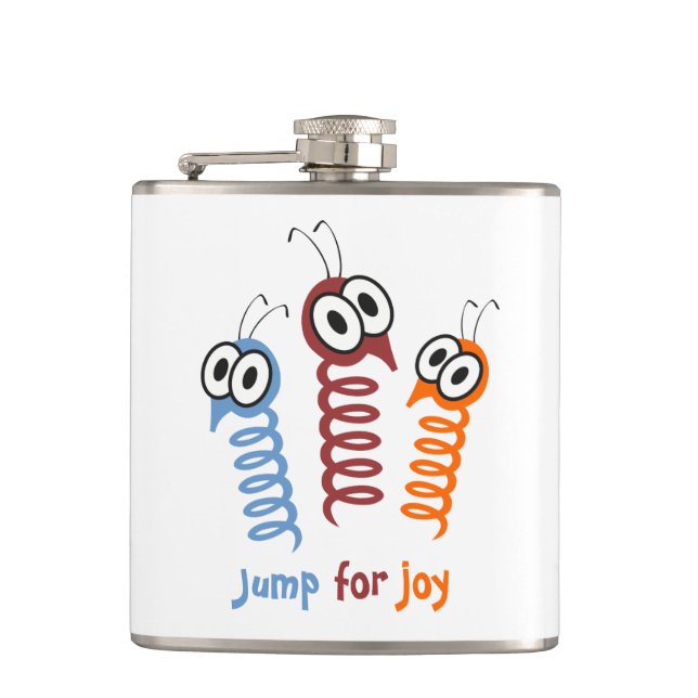 Cantil Cute Jump para alegria citação engraçada (Frente)