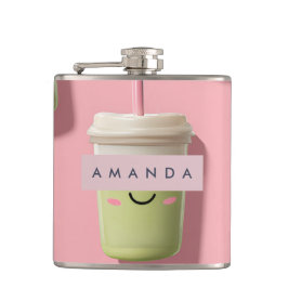 Cantil Cute Kawaii Pastel Smoothie Matcha Personalizado