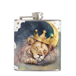 Cantil Cute  king Lion Sleeping On The Moon              