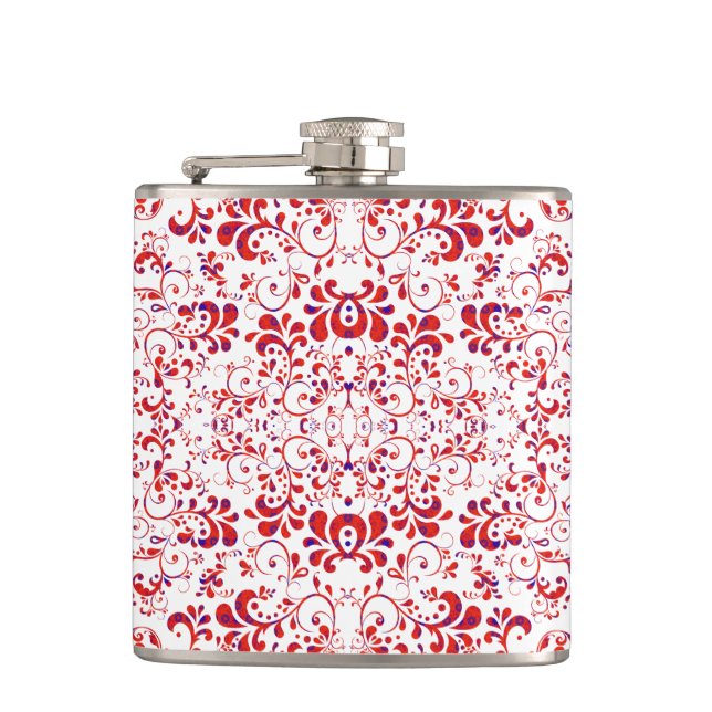 Cantil Cute red white floral pattern (Frente)