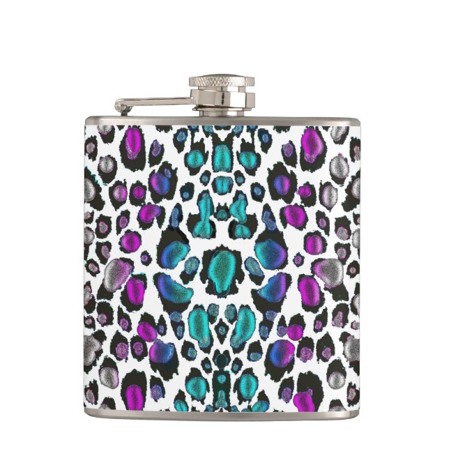 Cantil Da cerceta do leopardo a garrafa violeta a mais (Frente)