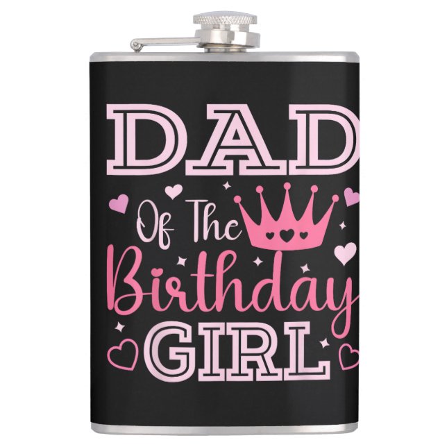 Cantil Dad of The Birthday Girl Cute Pink Matching Family (Frente)