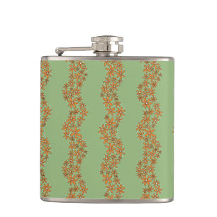 Cantil Daisy Chain Wiggly Flower Stripes laranja em verde