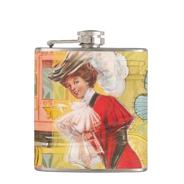 Cantil Dama Vitoriana Mulher Elegante Rica Ilustração Ver (Frente)