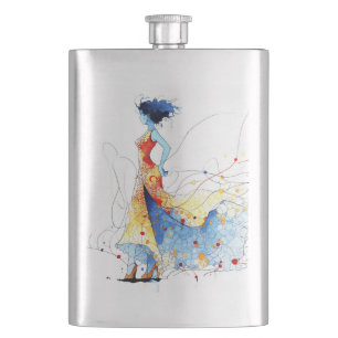 Cantil Dançarina de Flamenco em Aquarela – Alegria em Mov