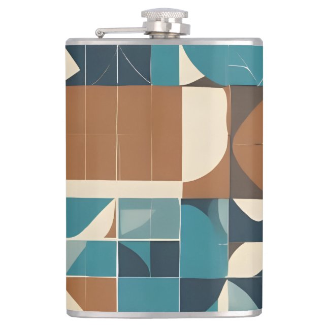 Cantil Dark Blue, Teal, Brown, and Tan Geometric Pattern (Frente)