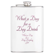 Day Drink - Para ela! por Jeff Willis Art Flask