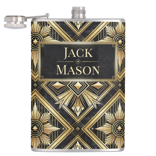 Cantil Deco de Arte Dimond do Ouro Luxurioso Geométrico d (Aberto)