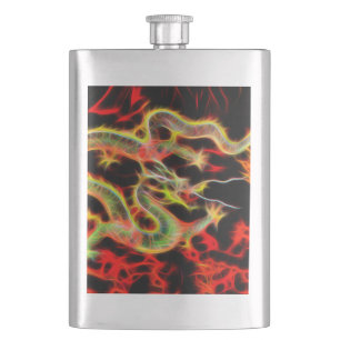 Cantil Decoração do fogo do dragão na energia afortuna