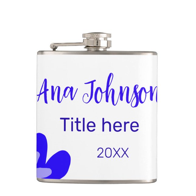 Cantil Denominação do rabisco de flor azul título ano 20X (Frente)