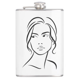 Cantil Desenho da face de uma mulher de linha 4