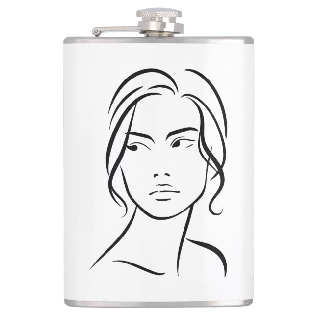 Cantil Desenho da face de uma mulher de linha 4 (Frente)