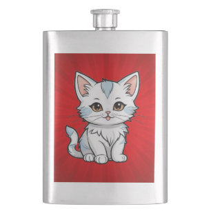 Cantil Desenho de Linha de Desenho Animado de Gato Estili