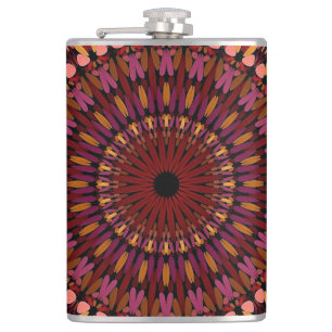 Cantil Desenho de Mandala Marrom Floral