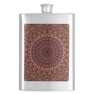 Cantil Desenho de Mandala Marrom Floral