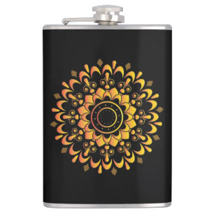 Cantil Desenho de Mandala Única Dourada-95747